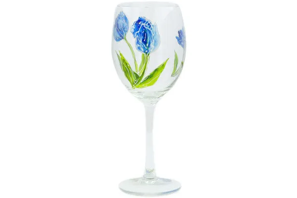 10 oz Wine Glass - Frosty Tulips