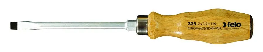 15/32" x 8" Wooden Handle Screwdriver