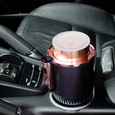 2-in-1 Car Cup Warmer & Cooler with Digital Display