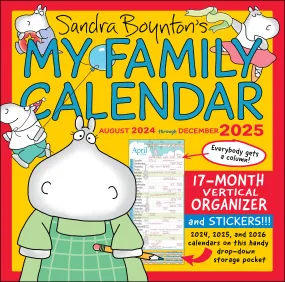 2025 Sandra Boynton's My Family Wall Calendar