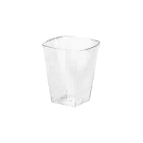 250ml Disposable Plastic Cup Square Clear 12pack