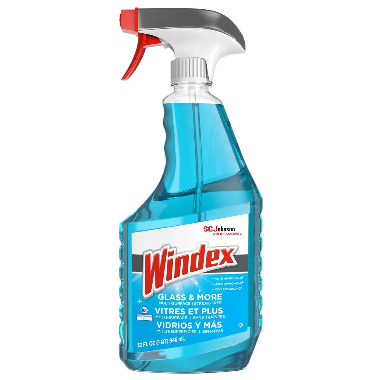 322338 Windex Glass Cleaner, 32 oz, Bottle w/Trigger, Blue, Floral, Liquid-RTU