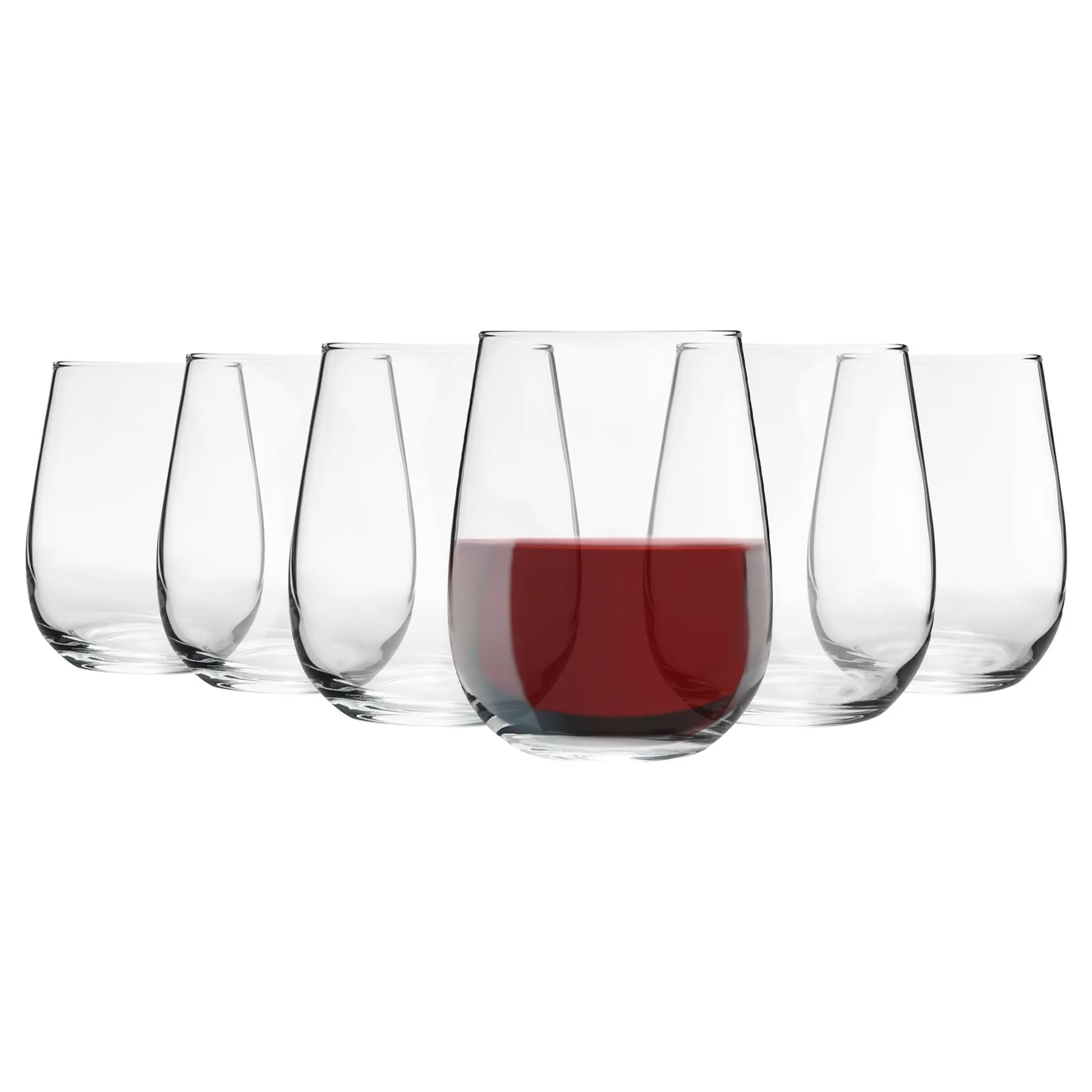 475ml Corto Stemless Red Wine Glasses - Pack of Six - By Argon Tableware