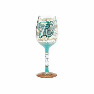 70th Birthday Lolita Wine Glass