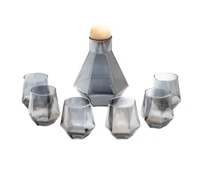 71243021, Dinewell, 7pc Glass Decanter Set