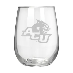 Abilene Christian Wildcats 17 oz. Stemless Wine Glass