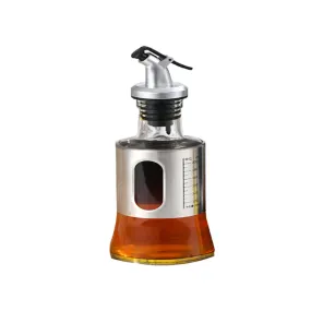 Air-tight Glass Oil Dispenser Bottle Seasoning for Dining Table or Kitchen [ With Drip Stopper ] - 200ml