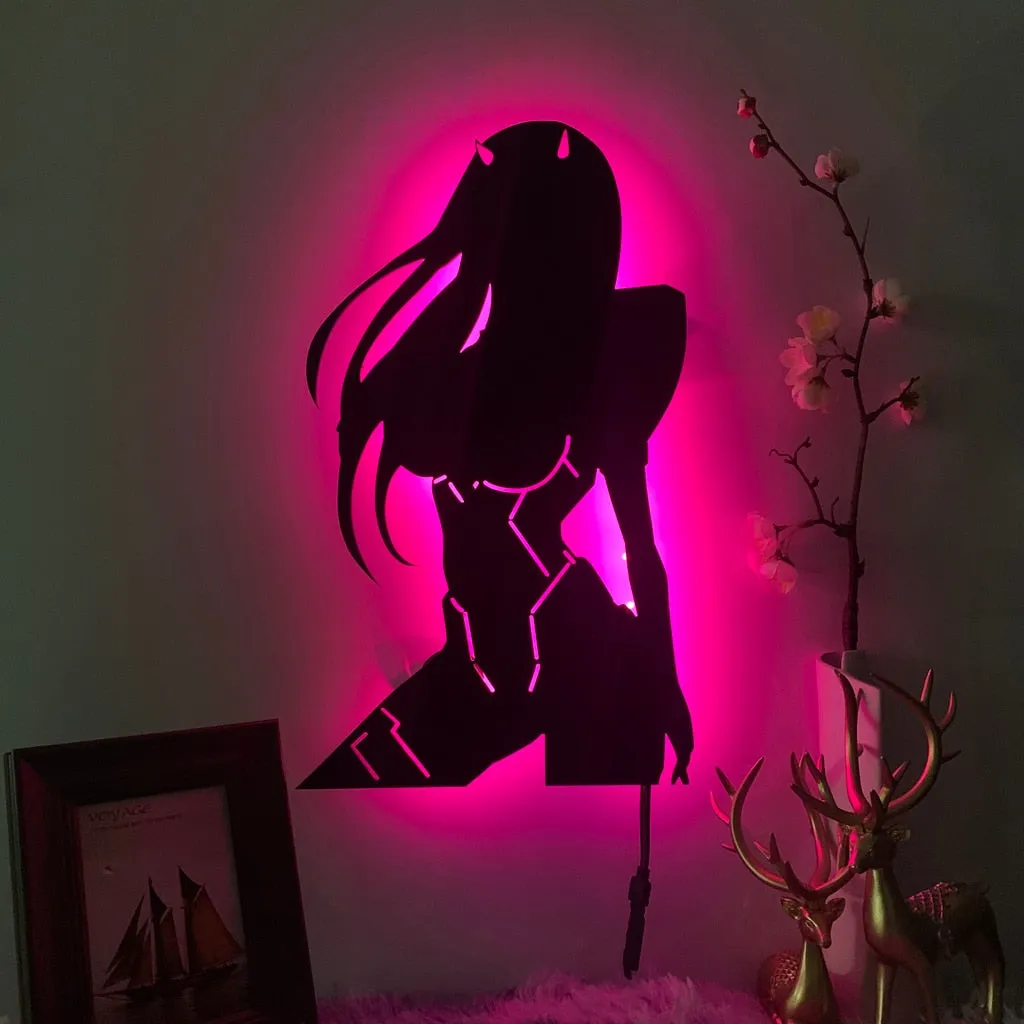 Anime-Inspired Silhouette Wall Lamp