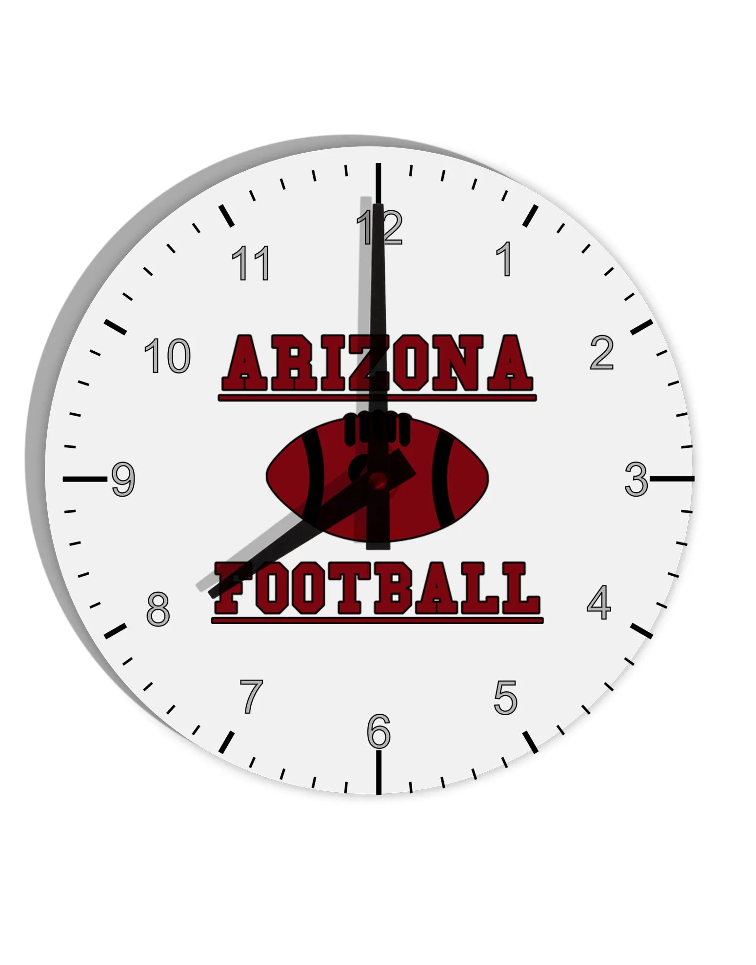 Arizona Football 10 InchRound Wall Clock with Numbers by TooLoud