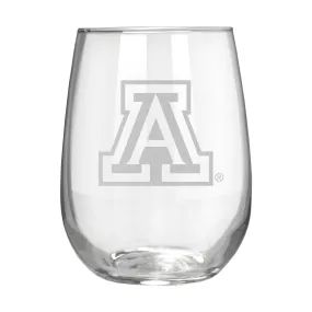 Arizona Wildcats 17 oz. Stemless Wine Glass