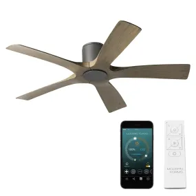 Aviator Indoor/Outdoor 5-Blade 54" Smart Flush Mount Ceiling Fan with Remote Control