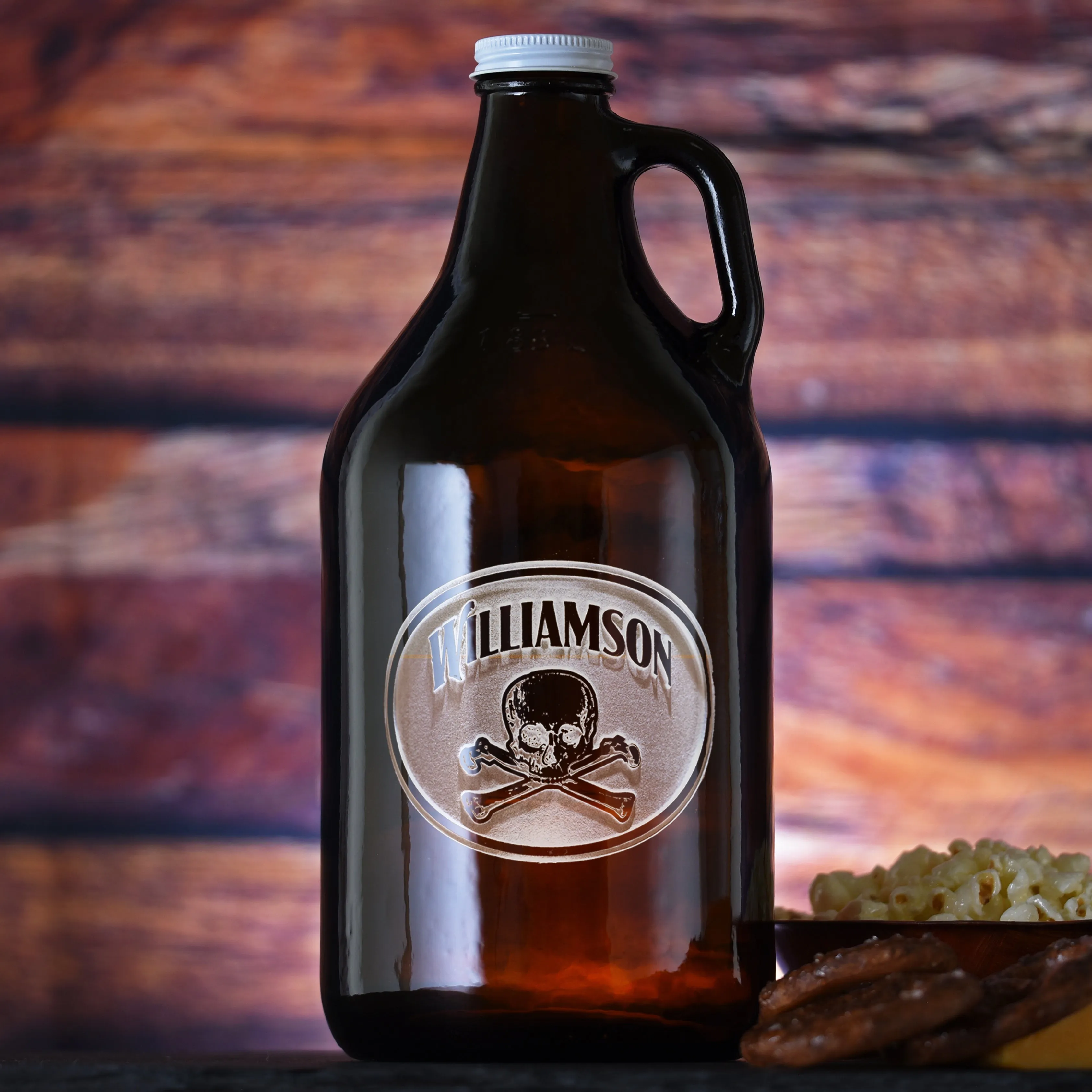 Beer Growler, Skull and Bones