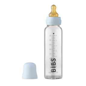 BIBS Baby Glass Bottle Complete Set 225ml | Baby Blue