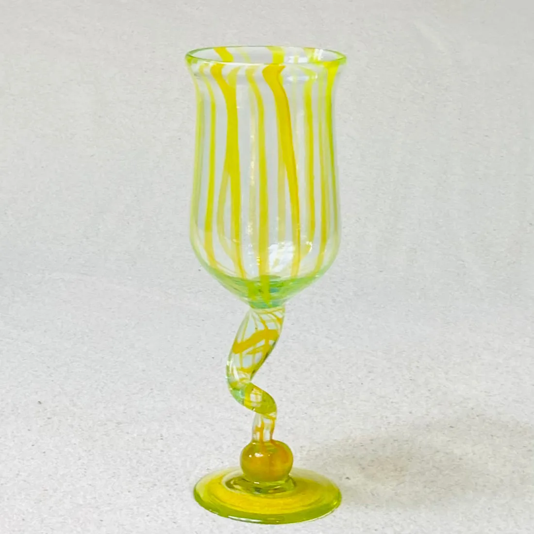 Blown glass - goblet (tall wine twist stem)