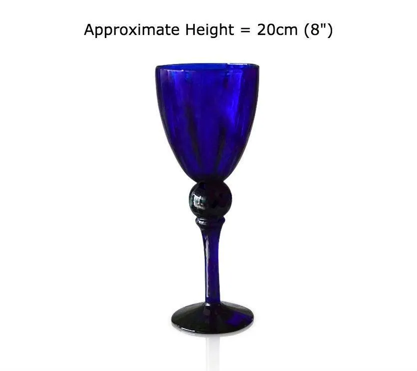 Blue Glass Temple Goblet