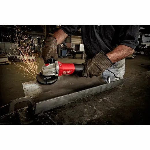 Braking Grinder - Milwaukee 4-1/2"/5" 11 Amp Small Angle Grinder, Paddle, No-Lock, 6143-31