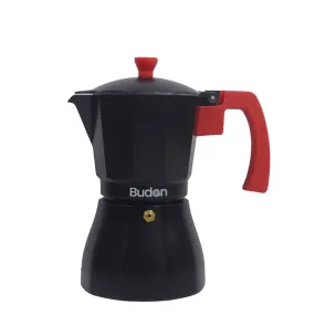 Budan Classic Stovetop Moka Pot Coffee Maker, Italian Style Percolator Coffee Maker, Durable and Premium Grade Aluminium Build, 240 ML