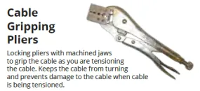 Cable Gripping Pliers for Stainless Steel Cable Railing (PLIERS)