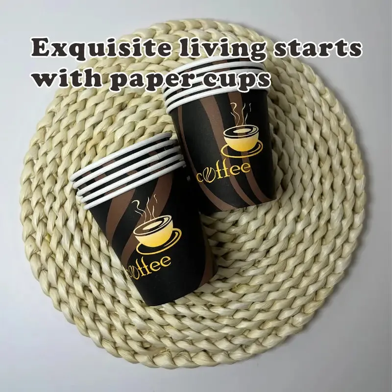 CAFE 50pcs 6 Oz Thickened Disposable Paper Cup