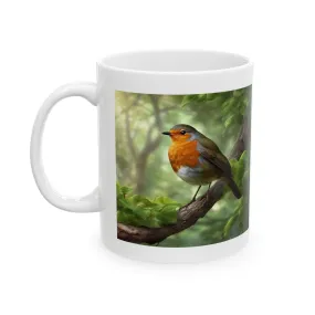 Ceramic Mug, (11oz, 15oz) Robin Mug