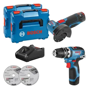 Combo Kit Bosch GSR   GWS 12V 2Ah