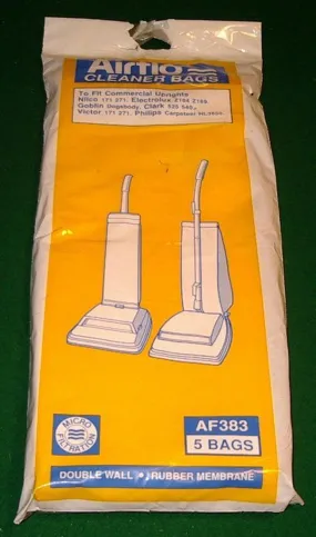 Commercial Upright Vacuum Cleaner Bags (Pkt 5) - Part # AF383