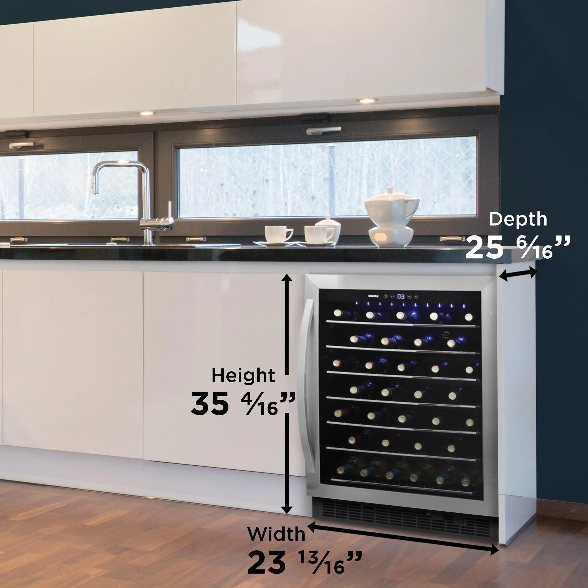 Danby 60 Bottle Built-in Wine Cooler in Stainless Steel