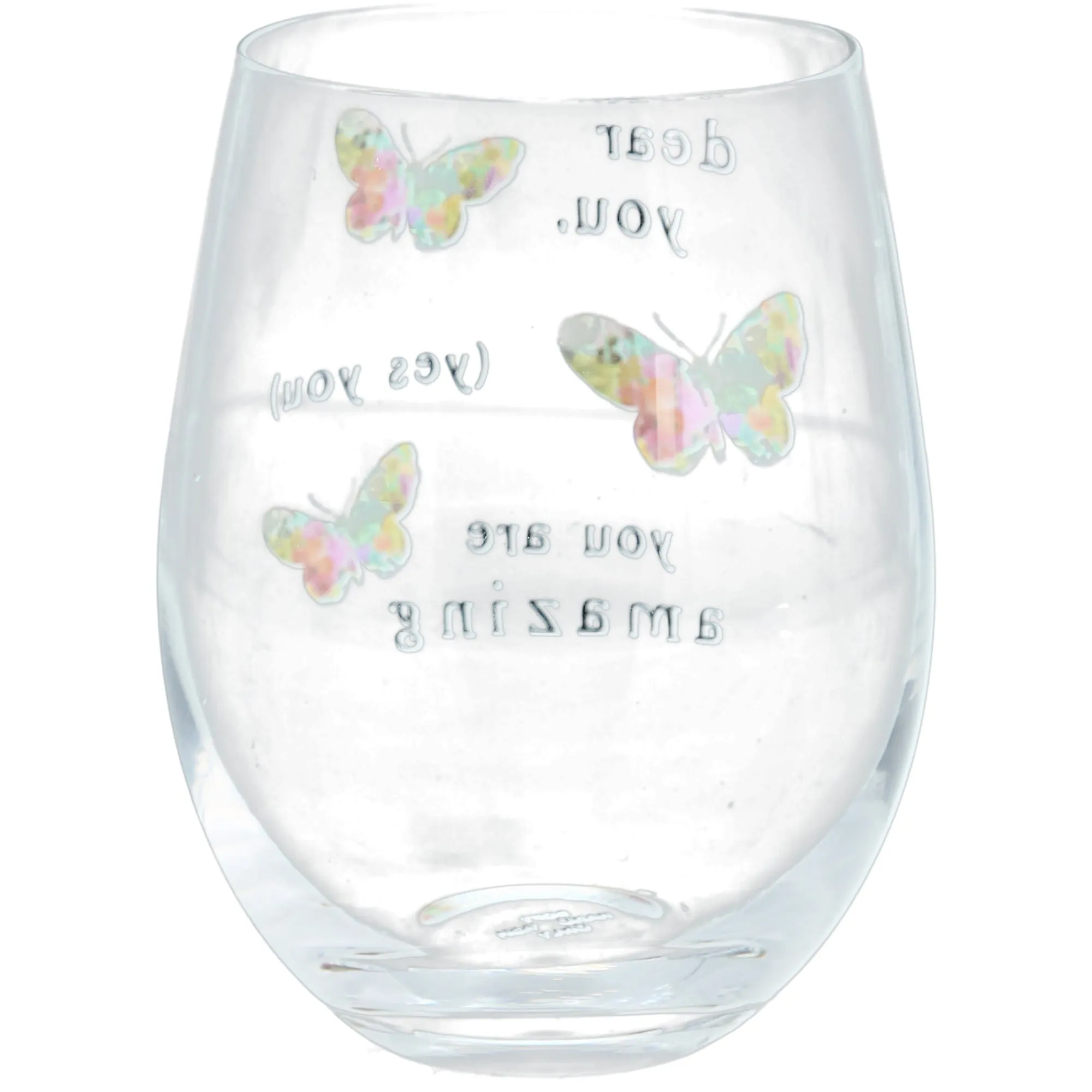 Dear You 18 oz Stemless Wine Glass