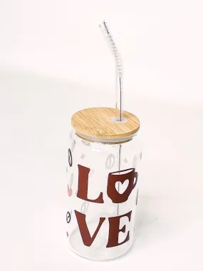 Drinking Glass 16 oz. - LOVE Coffee