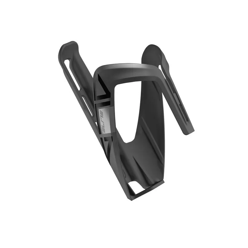 Elite Ala Fiber Reinforced Composite Bottle Cage, Black Soft Touch w/ Black Graphic