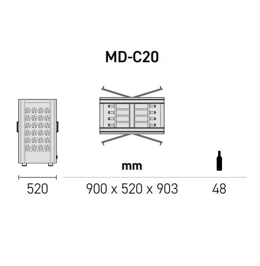 EXPO Mod 20 - Built in / Freestanding Wine Wall MD-24 - Home