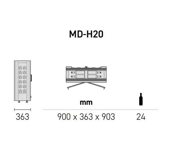 EXPO Mod 20 - Built in / Freestanding Wine Wall MD-24 - Home