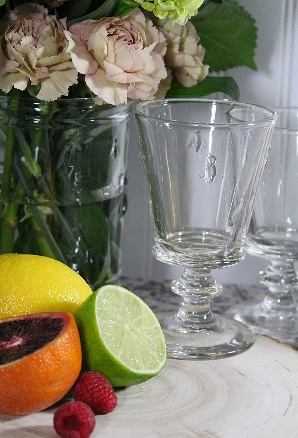 Fine French Glassware Embossed with the iconic Napoleon Bee Design