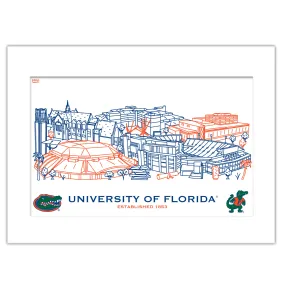 Florida Gators Matted Campus Wall Art 11" x 14"