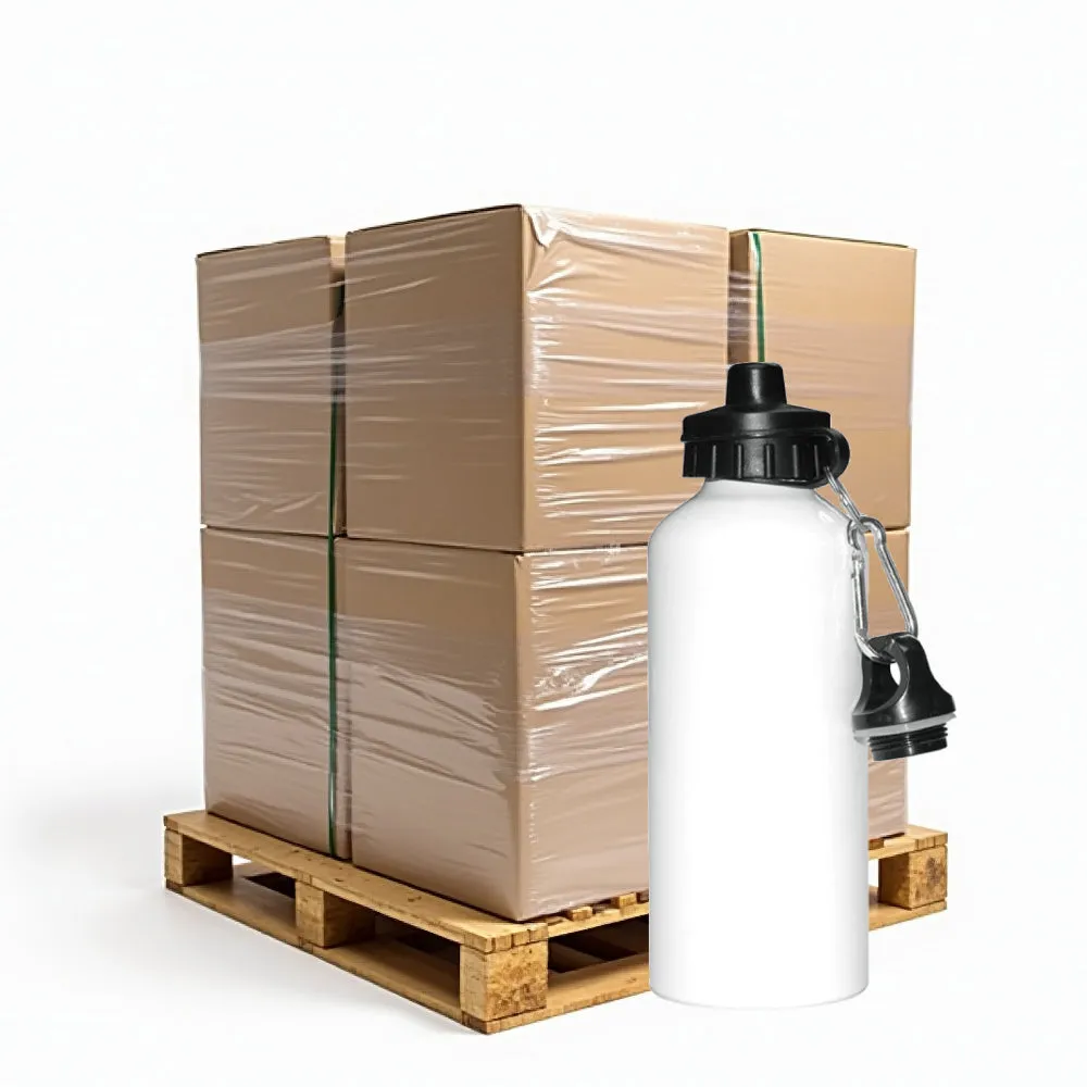 FULL PALLET - 600 x Water Bottles - Two Lids - 500ml - White