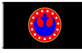 Fyon Star Wars Star Trek fans banner New Republic flag