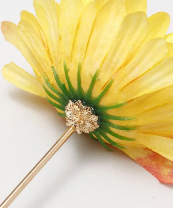 Gerbera KANZASHI Hairpin with Stand