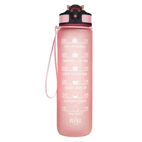 Giotto 32oz BPA Free Sports Water Bottle with Time Marker & Straw