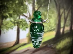 Glass Bottle Urn Necklace For Cremation Ashes