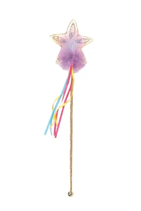 Great Pretenders Multi Pastel And Gold Glitter Rainbow Wand