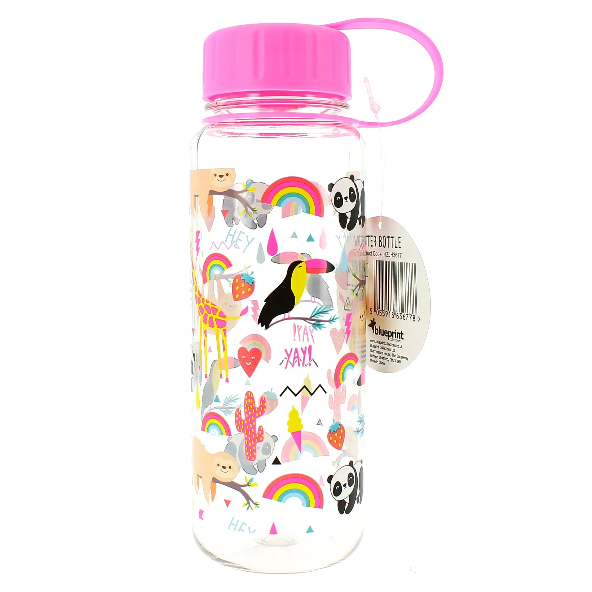 Happy Zoo Just Hanging Printed Water Bottle  (BPA FREE) - 550 ml