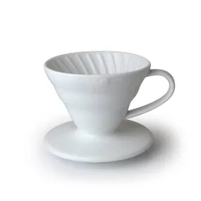 Hario V60 Ceramic Coffee Dripper 1 Cup White - VDC-01W