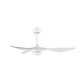 Hayman Indoor/Outdoor DC Ceiling Fan with LED Light & Remote - White 132cm