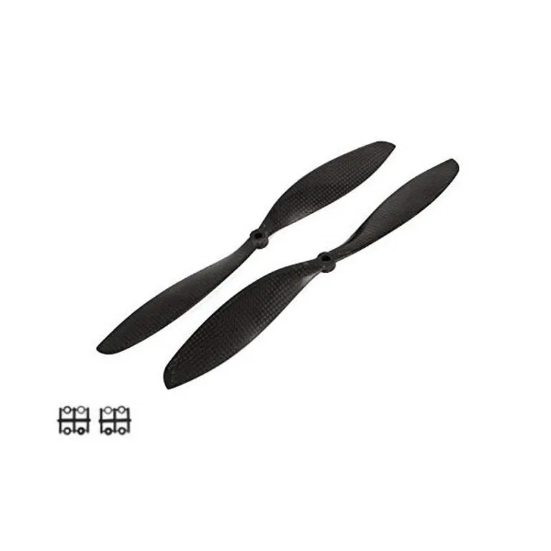 HD Propellers 1147 11X4.7 Carbon Nylon Black 1CW 1CCW (1 pair)