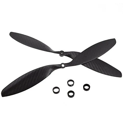 HD Propellers 1238 12X3.8 Glass Fiber Nylon Gray 1CW and 1CCW pair