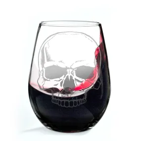 HUMAN SKULL Wine Glass by Lumengrave