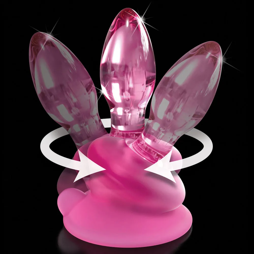 Icicles No. 90 Mini Glass Anal Plug With Suction Cup