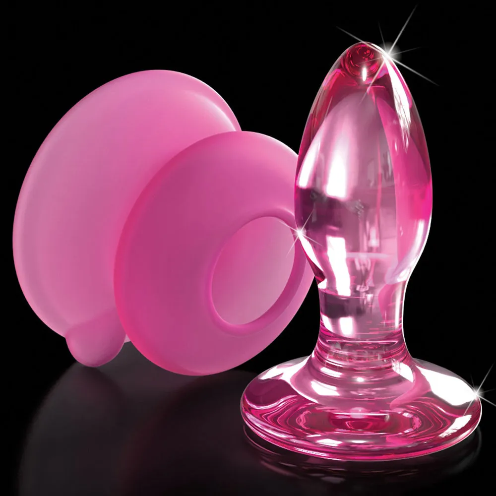 Icicles No. 90 Mini Glass Anal Plug With Suction Cup