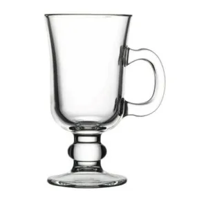 Irish Coffee Mugs, Glass Cappuccino Cups, 2 pcs, 7.75 oz