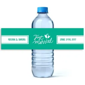 Just Married Water Bottle Labels